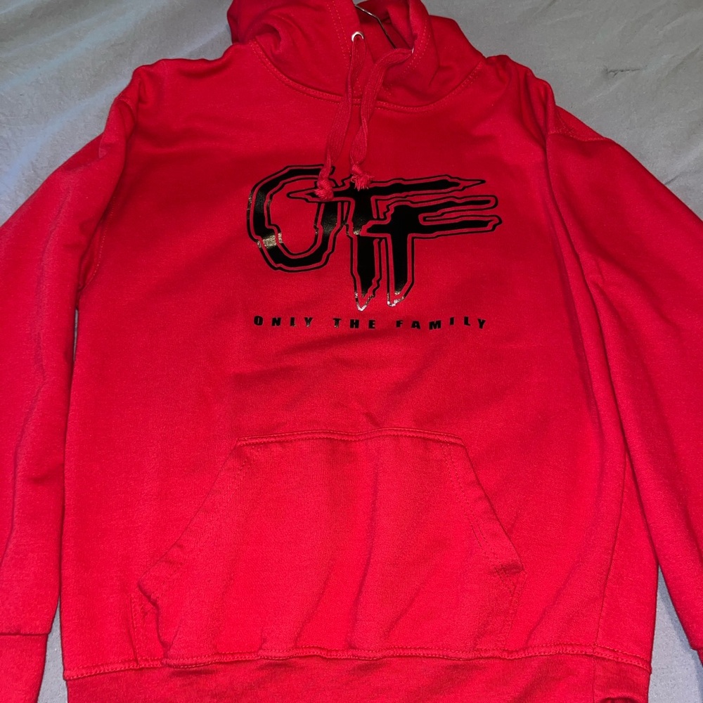 Custom Red OTF Hoodie. Large